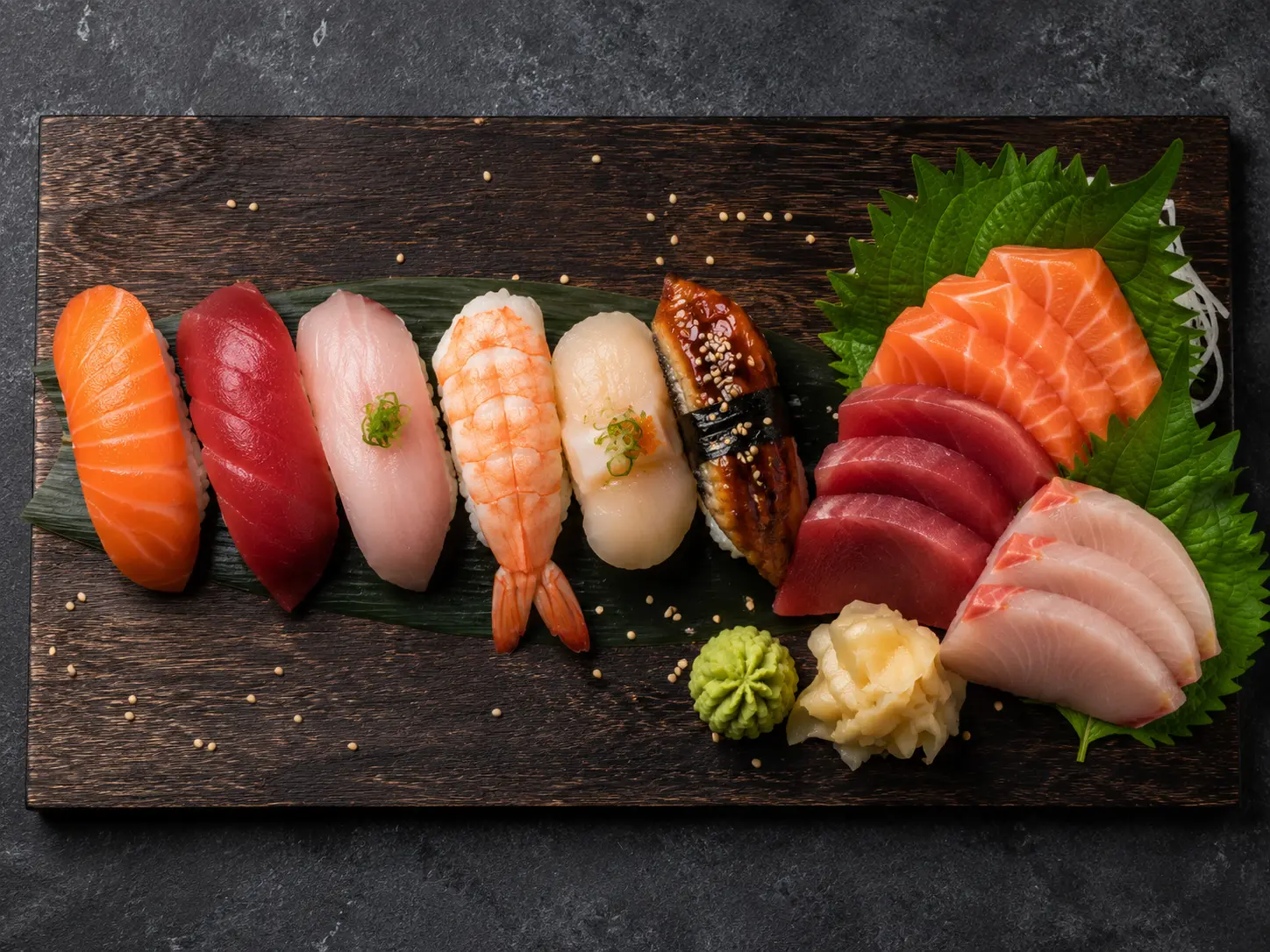 Nigiri & Sashimi at Speedy Snack sushi restaurant Washington DC
