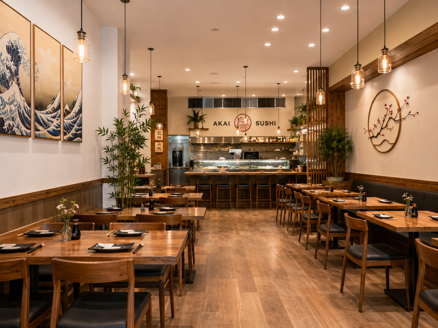 Interior of Speedy Snack sushi restaurant at 906 F St NW Washington DC Penn Quarter
