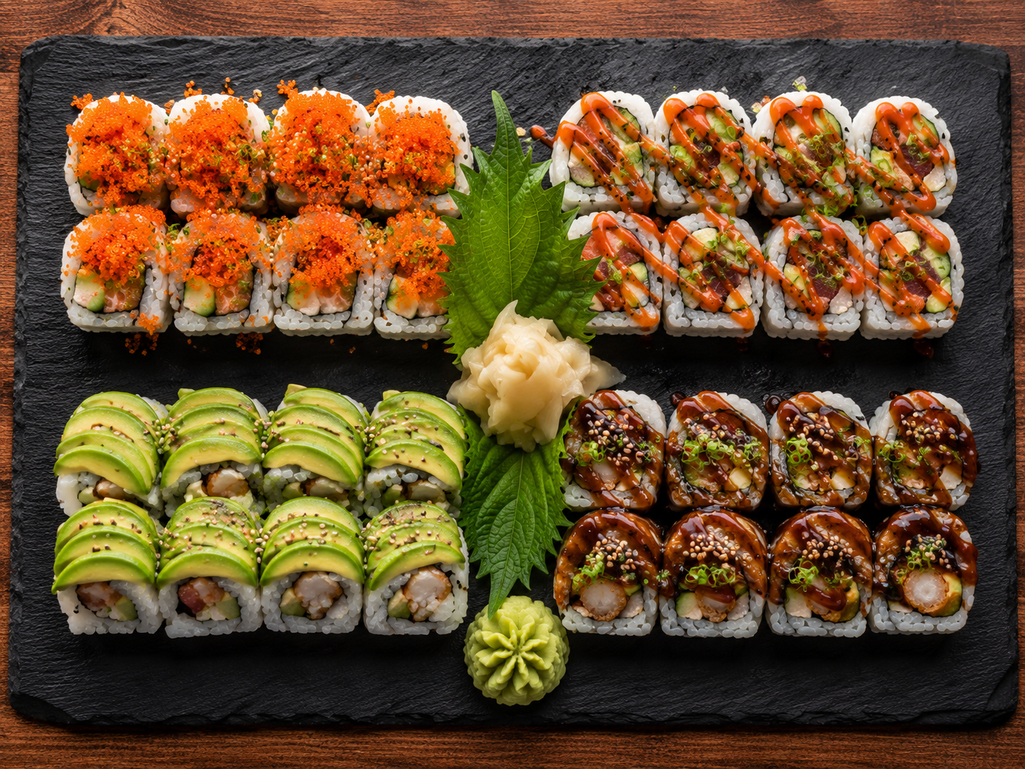 Signature Rolls at Speedy Snack sushi restaurant Washington DC